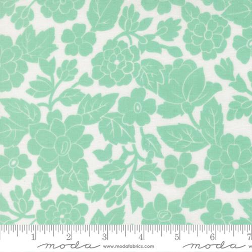 White Aqua - Bloomsberry by Camille Roskelley for Moda Fabrics