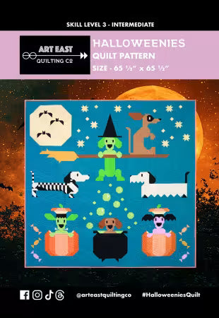 Halloweenies Quilt Pattern from Art East Quilting Co.