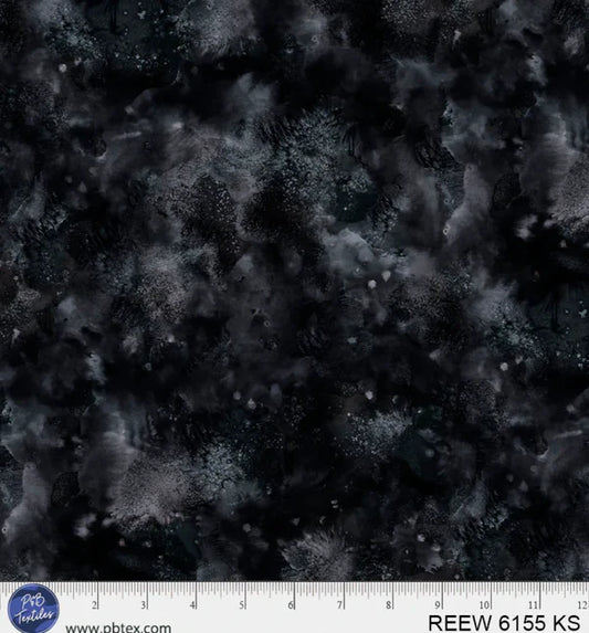 Black & Grey Tones - Underwater Reef 108" Cotton Wideback - B&P Textiles