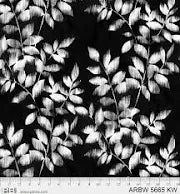 Black And White Arboretum Leafy Sprigs 108" Wideback - P&B Textiles