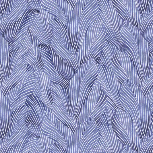 Blue Earth Tones - Leaf-Like Texture - P&B Textiles - 108" wide back