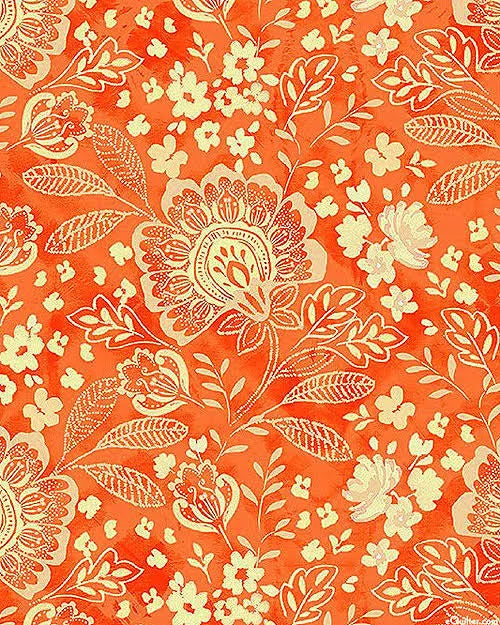 Orange Elizabeth Quilt Wide Back by P&B Textiles