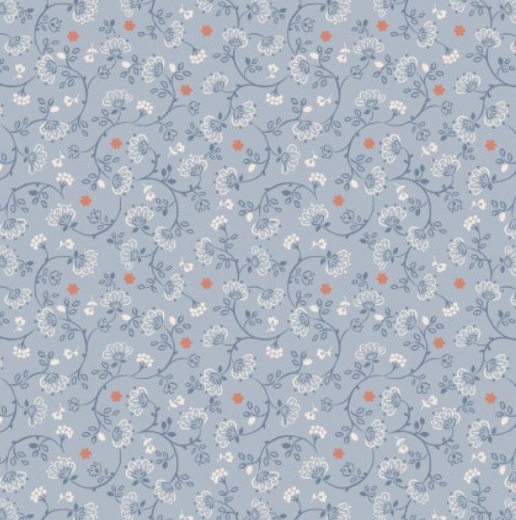 Blue Floral - 108" Wideback - Lewis & Irene