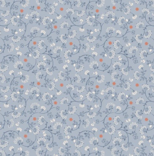 Blue Floral - 108" Wideback - Lewis & Irene