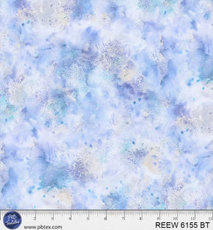 Light Blue Underwater Reef 108" Cotton Wideback - B&P Textiles