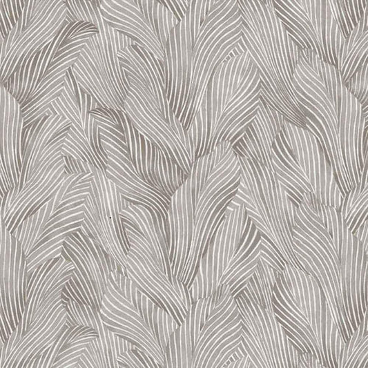 Silver Earth Tones - Leaf-Like Texture - P&B Textiles - 108" wide back