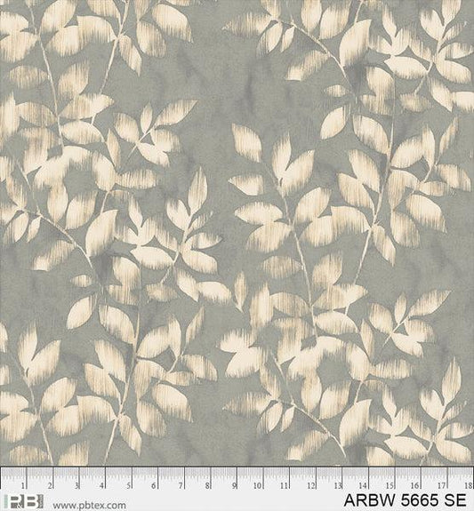 Grey Arboretum Leafy Sprigs 108" Wideback - P&B Textiles
