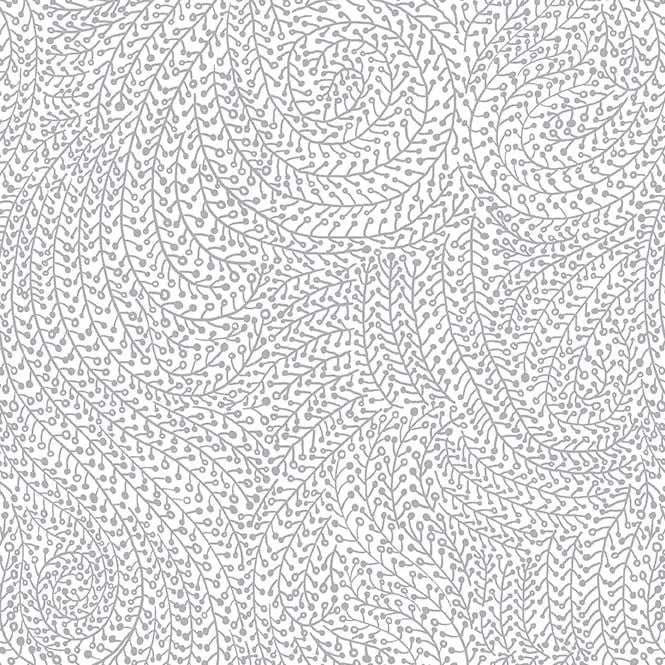 Grey on White Vine Maze - 108" Wideback - Michael Miller Fabrics
