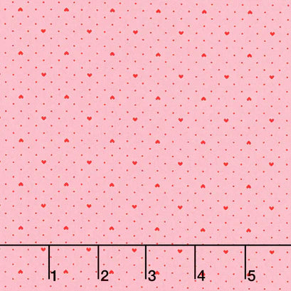 Light Pink - Lighthearted - Heart Dot 108" Wide Backing Light Pink - Moda