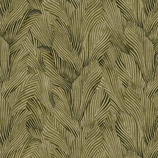 Moss Earth Tones - Leaf-Like Texture - P&B Textiles - 108" wide back