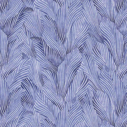 Blue Earth Tones - Leaf-Like Texture - P&B Textiles - 108" wide back