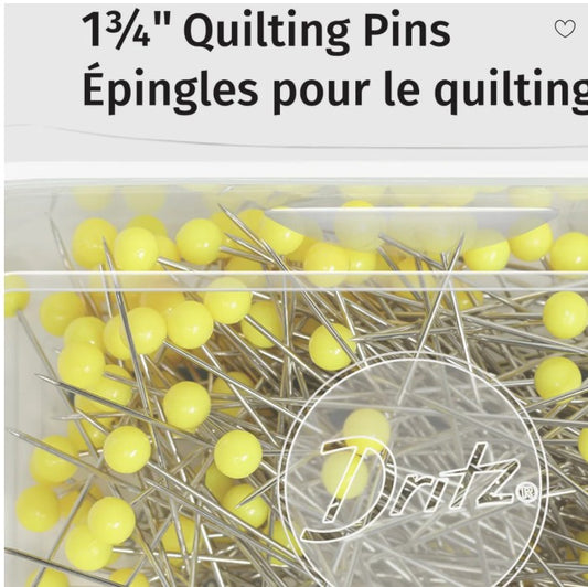 1-3/4" Quilting Pins, Yellow