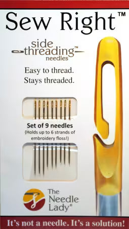 The Needle Lady's Side Threading Needles 9pc by Sew Right