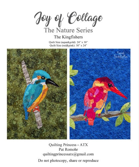 THE KINGFISHERS - Joy of Collage Quilt Pattern