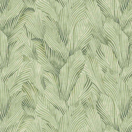 Sage Earth Tones - Leaf-Like Texture - P&B Textiles - 108" wide back