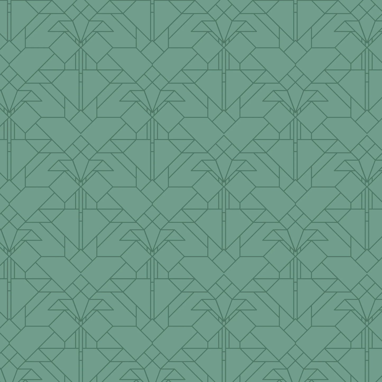 Water Tonal Coonley Tulip - Frank Lloyd Wright Collection by Cloud9 108" Quilt Backing